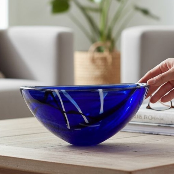 Kosta Boda Other - Kosta Boda Medium Blue Contrast Bowl 9"